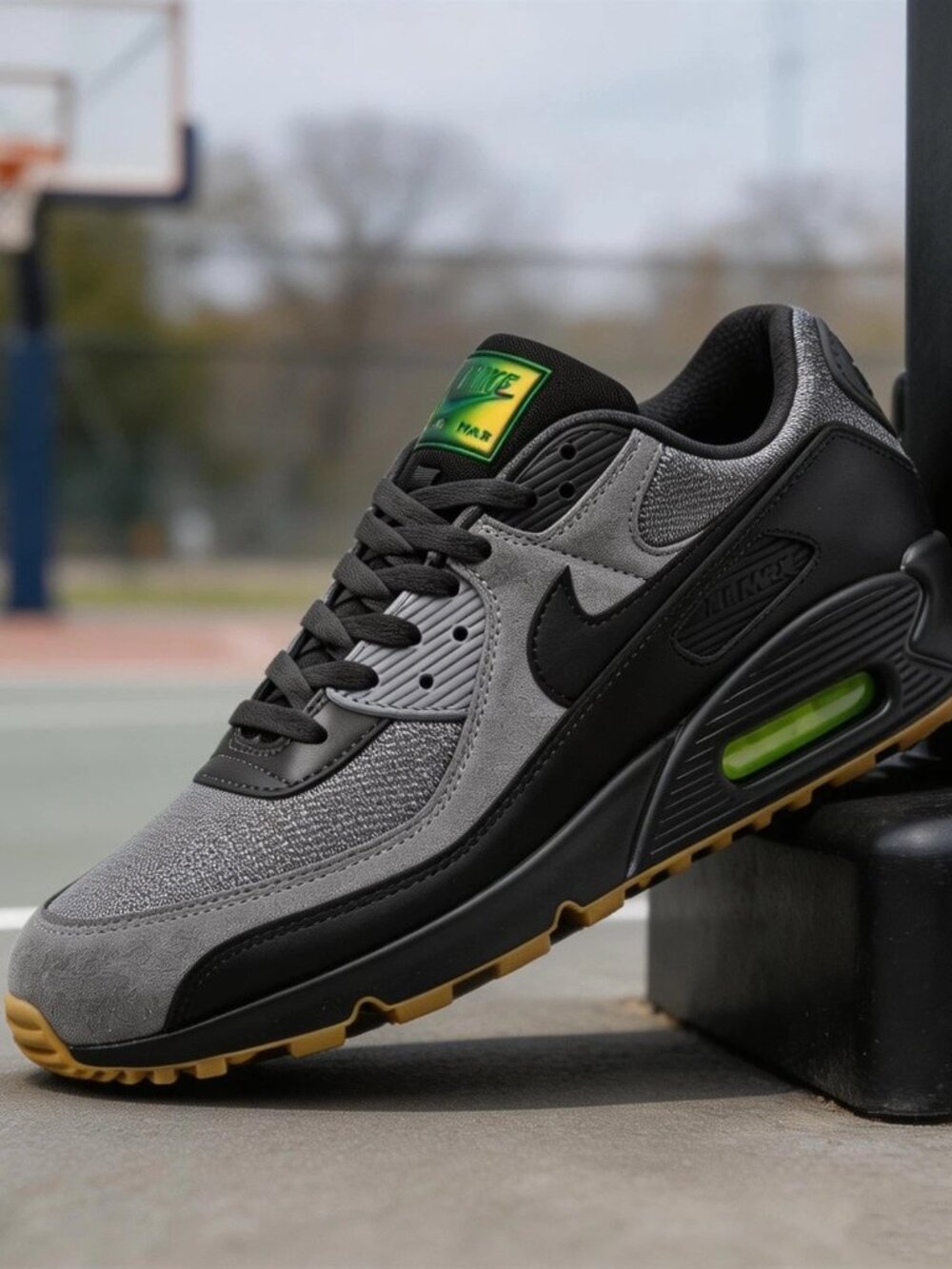 Men's Nike Air Max 90 Shoes - Smoke Grey Black Anthracite IQ0580-084